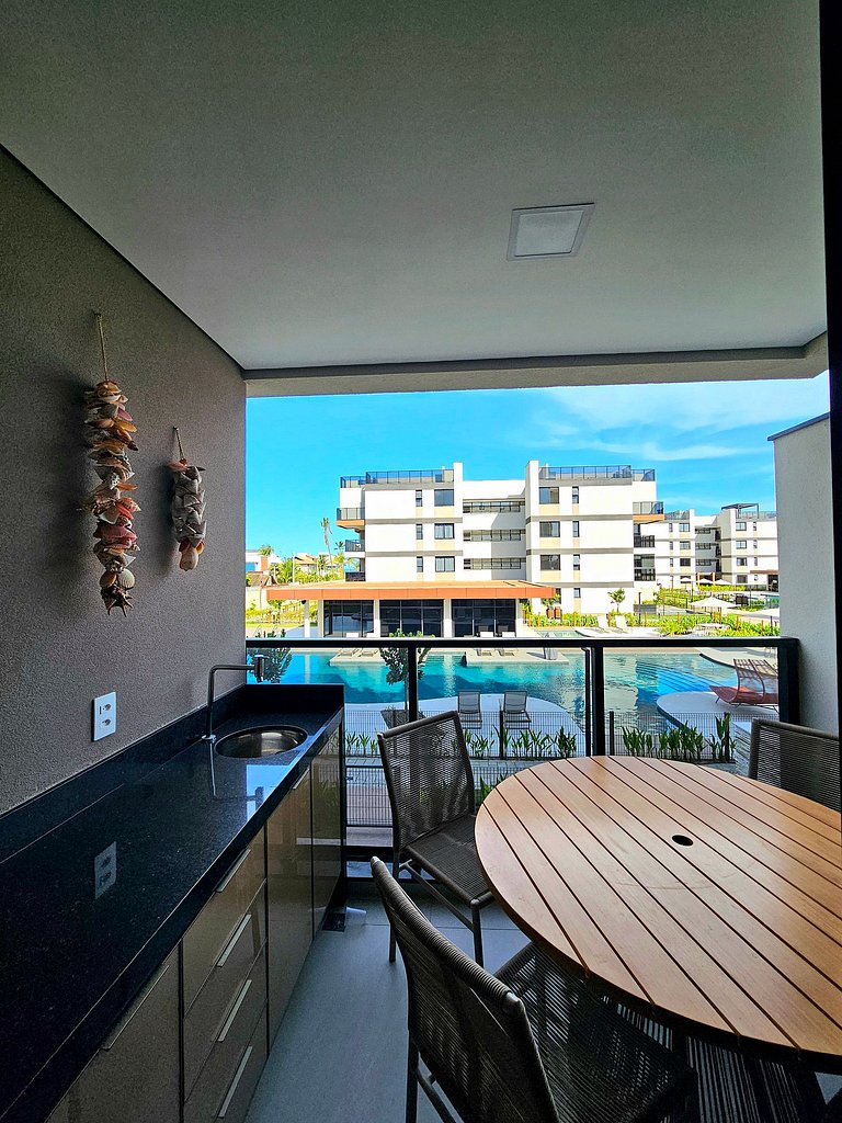 Luxuoso e equipado no Cais Eco Beira-mar Muro Alto