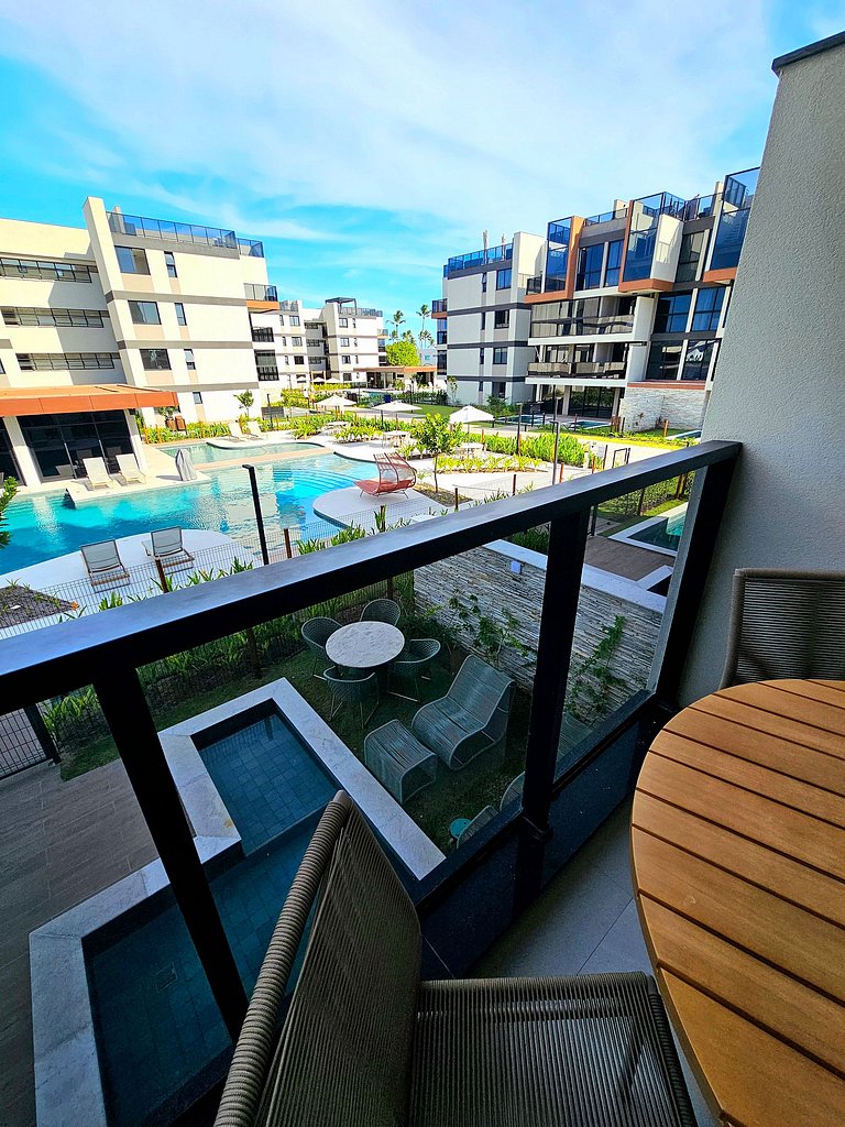 Luxuoso e equipado no Cais Eco Beira-mar Muro Alto