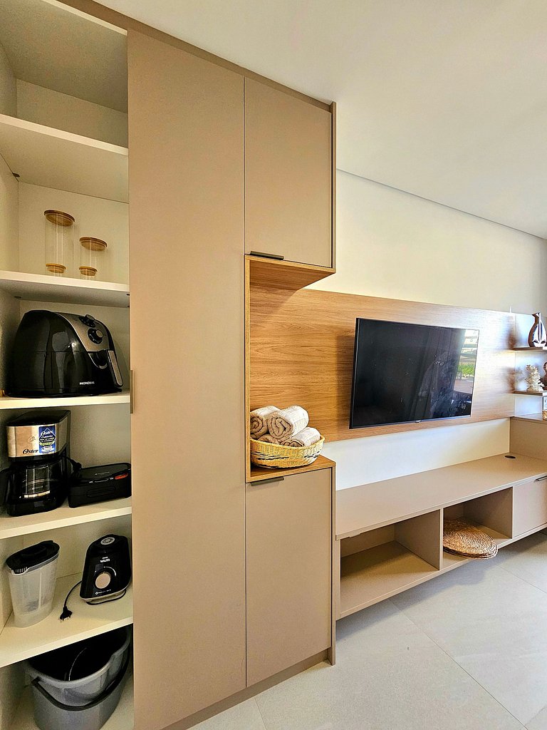 Luxuoso e equipado no Cais Eco Beira-mar Muro Alto