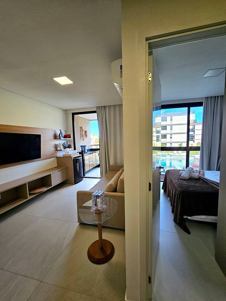 Luxuoso e equipado no Cais Eco Beira-mar Muro Alto