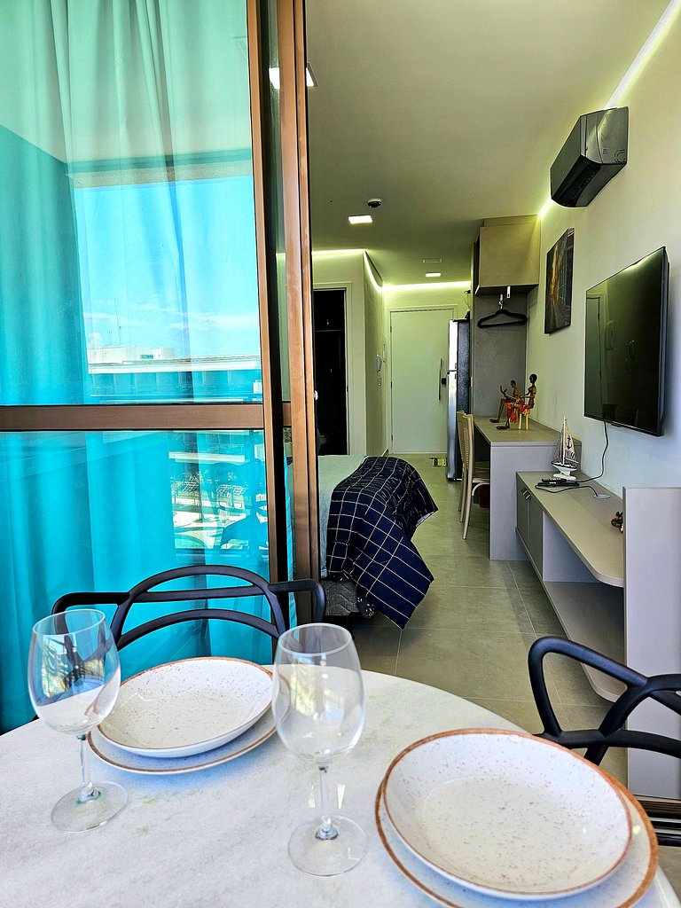 Luxo com varanda gourmet no BC Solare #305C