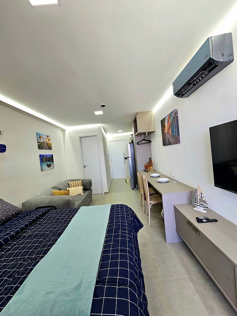 Luxo com varanda gourmet no BC Solare #305C