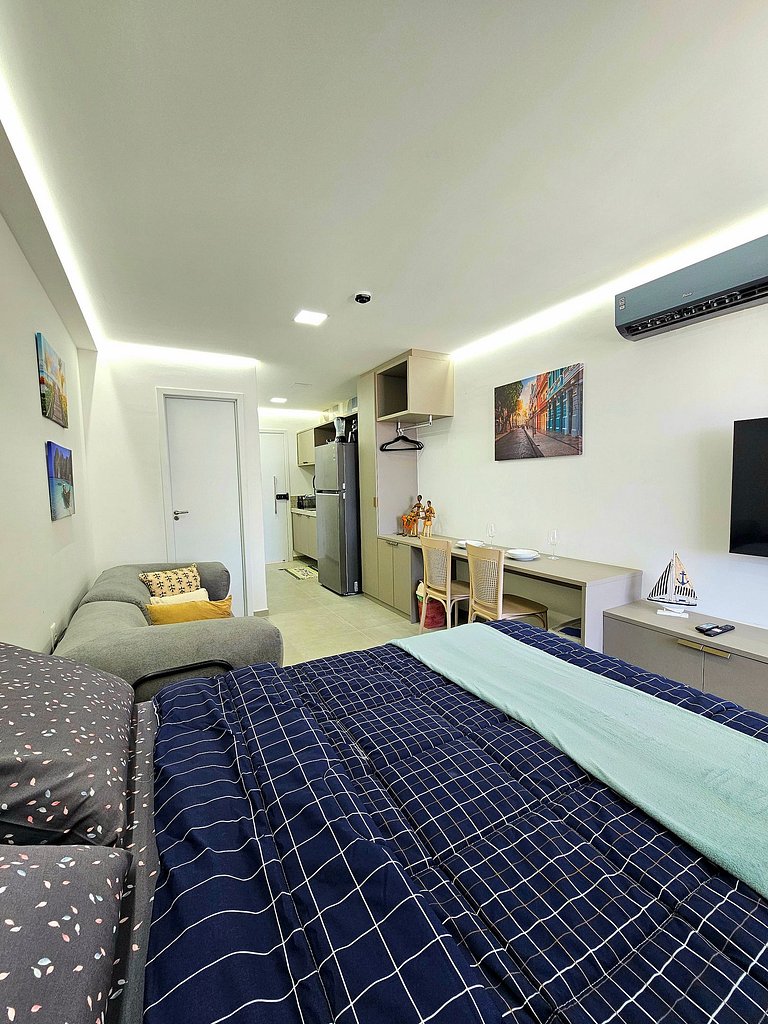 Luxo com varanda gourmet no BC Solare #305C