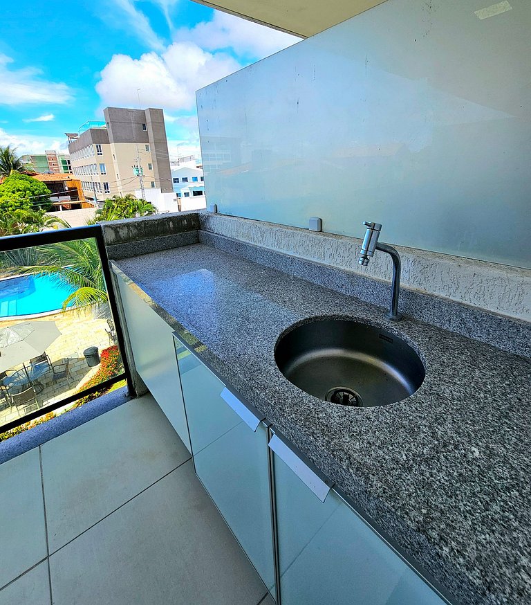 Incrível Studio c/ varanda gourmet Centro de Porto