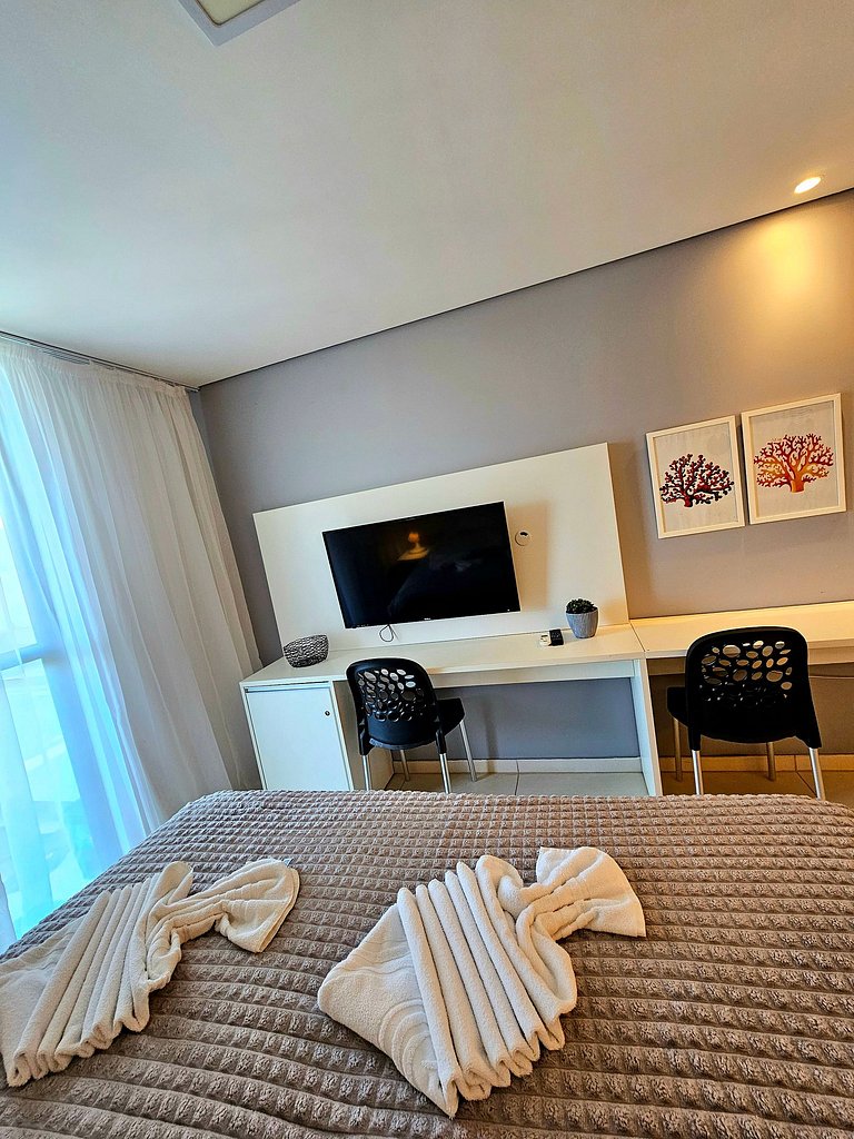 Incrível Studio c/ varanda gourmet Centro de Porto