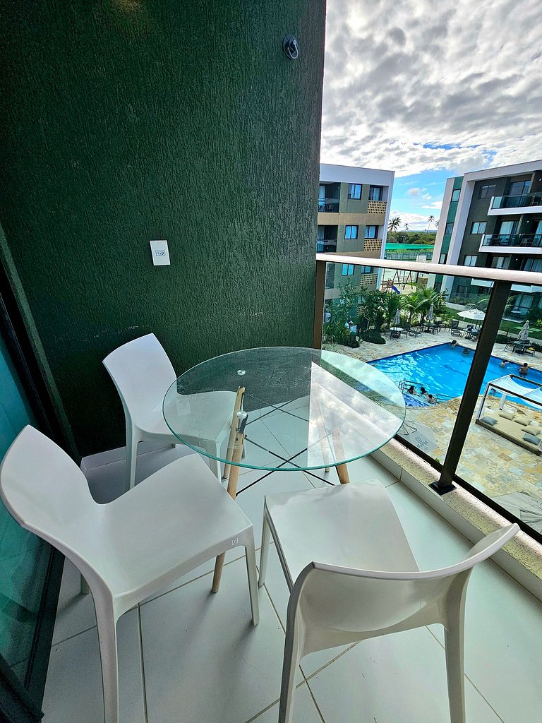 Incrível, Equipado e vista piscina no Mana #215B