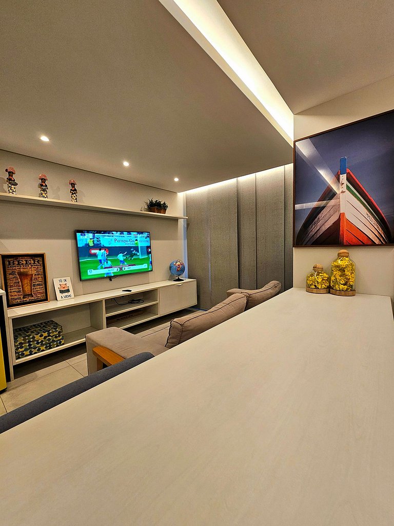 Luxuoso e equipado 3q térreo no Cupe Beach Living.