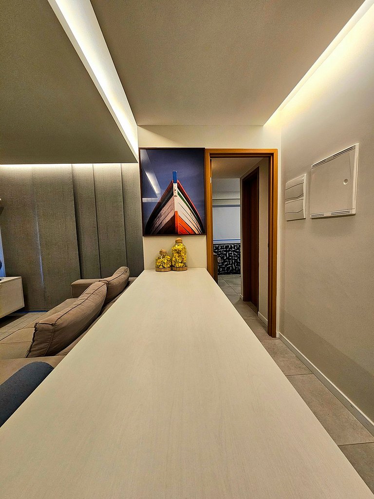 Luxuoso e equipado 3q térreo no Cupe Beach Living.
