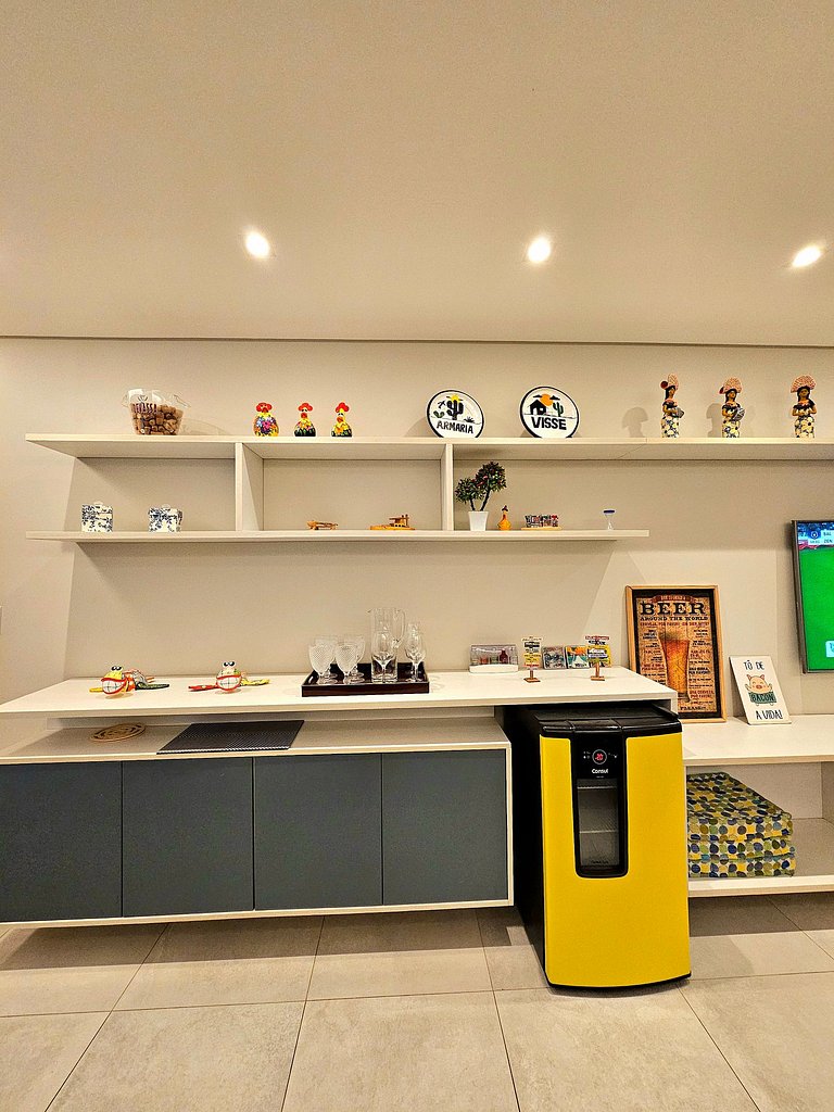 Luxuoso e equipado 3q térreo no Cupe Beach Living.