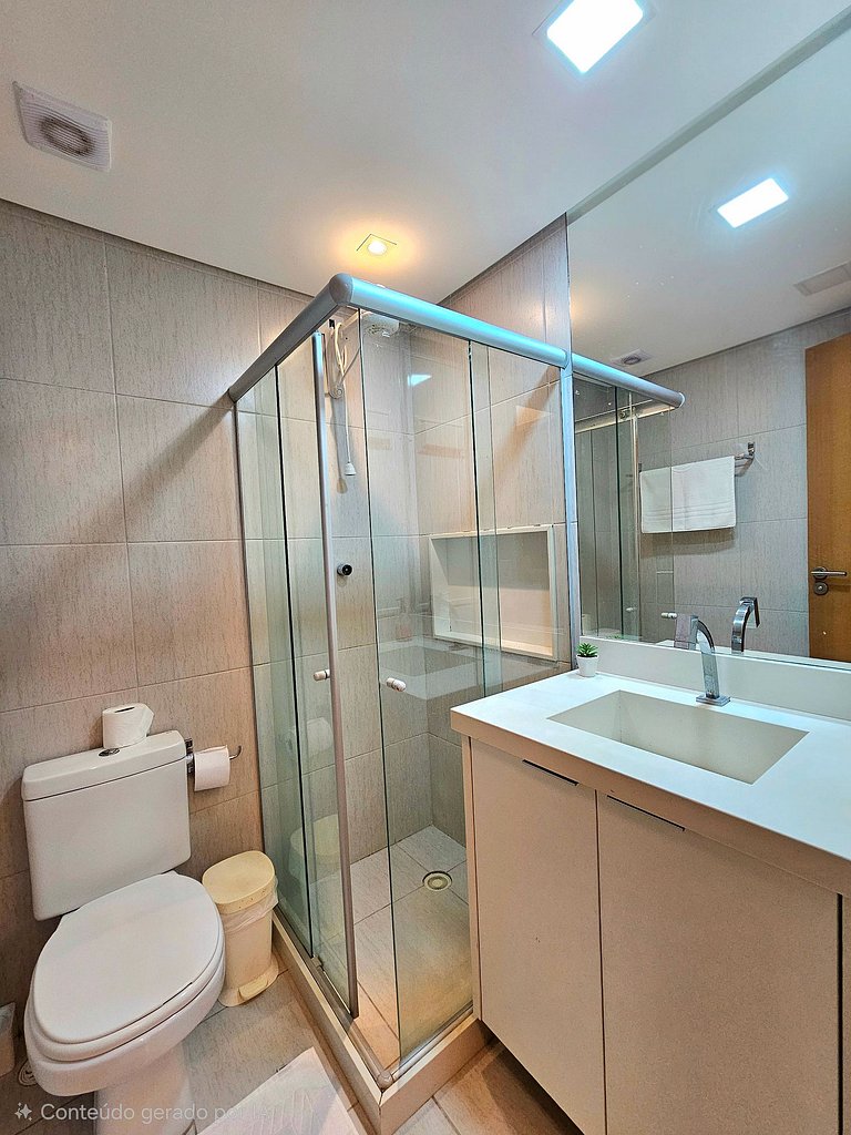Luxuoso e equipado 3q térreo no Cupe Beach Living.