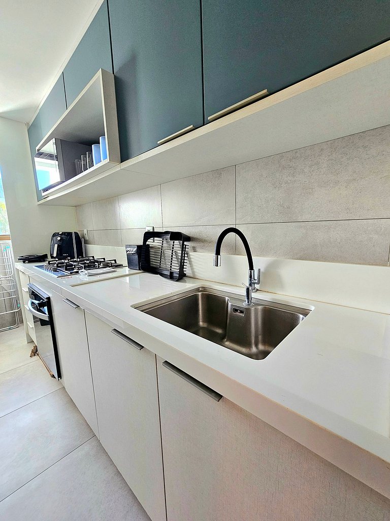 Luxuoso e equipado 3q térreo no Cupe Beach Living.