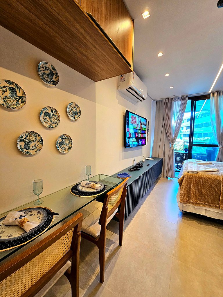 Luxo com varanda gourmet no BC Solare #114B