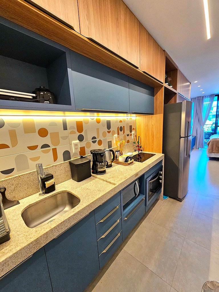 Luxo com varanda gourmet no BC Solare #114B