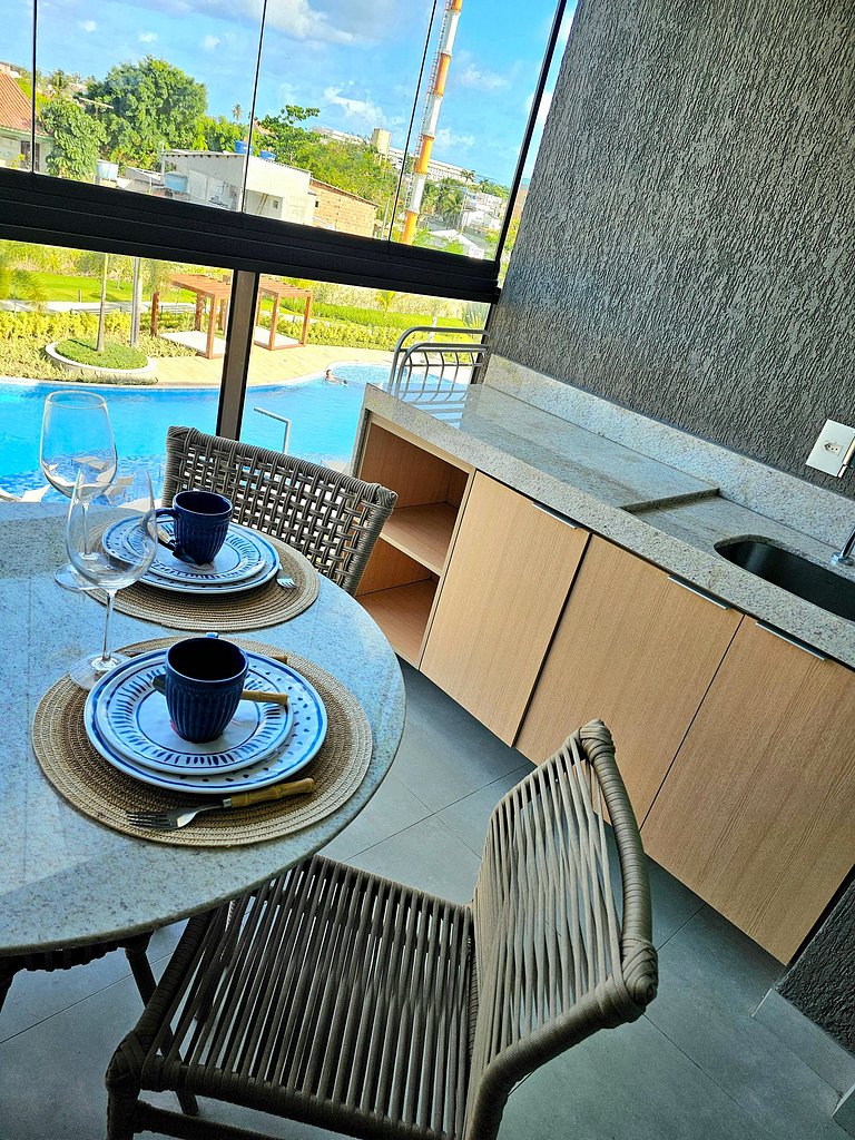 Moderno e Equipado com varanda gourmet no Summer